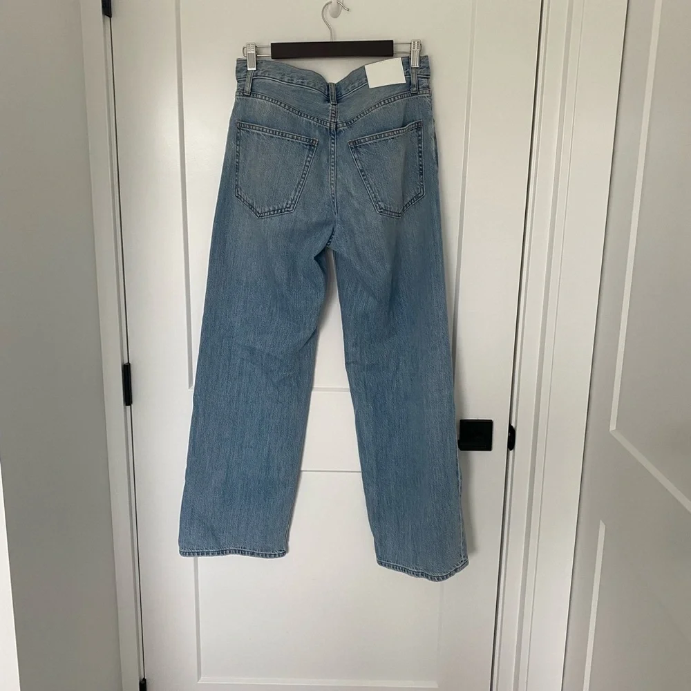 Denim Forum Light Blue Wide Leg Jeans - Picture 5 of 12